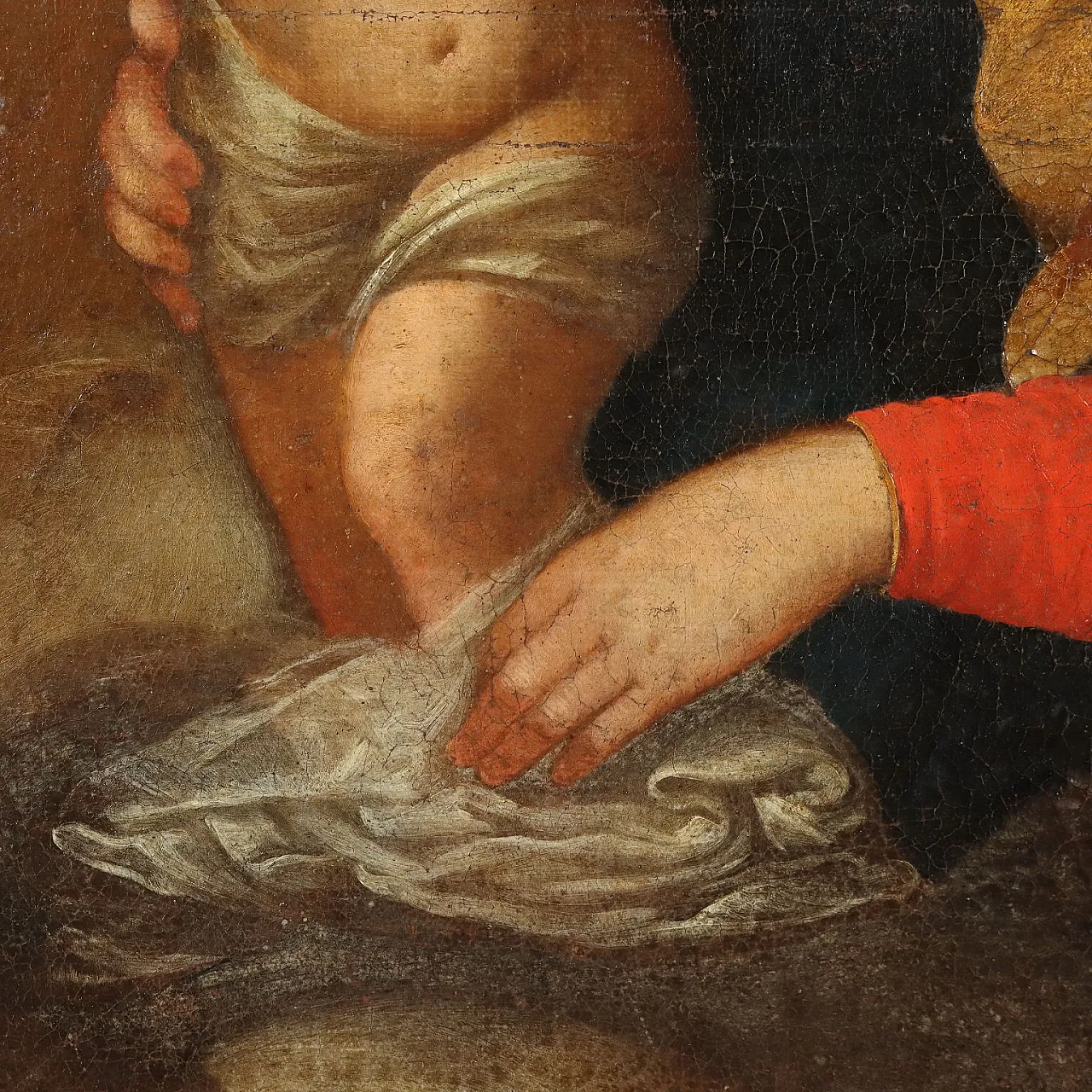 Madonna and Child with Angels, oil on canvas, 17th century 6