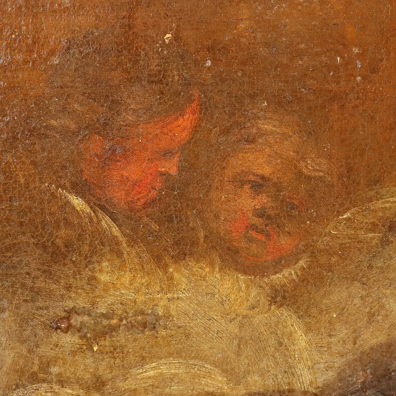 Madonna and Child with Angels, oil on canvas, 17th century 7