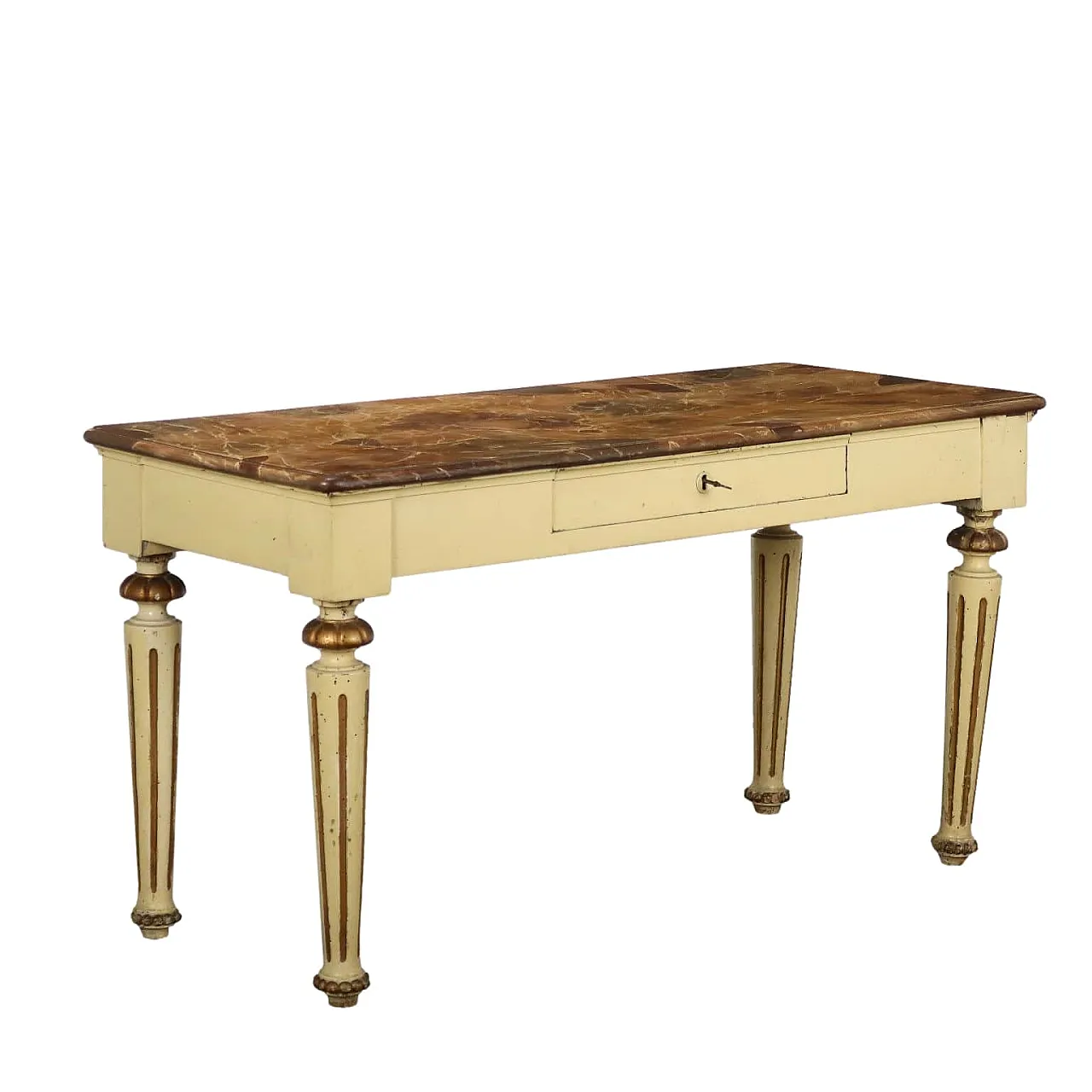 Tavolo in abete laccato, '800 1