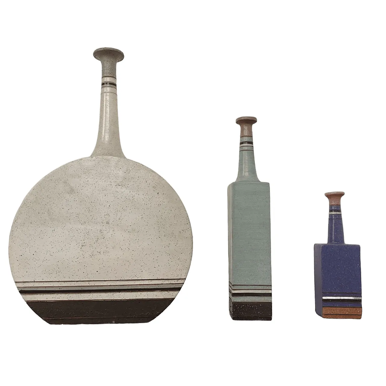 3 vasi decorativi terracotta nello stile di Bruno Gambone,  70s 1