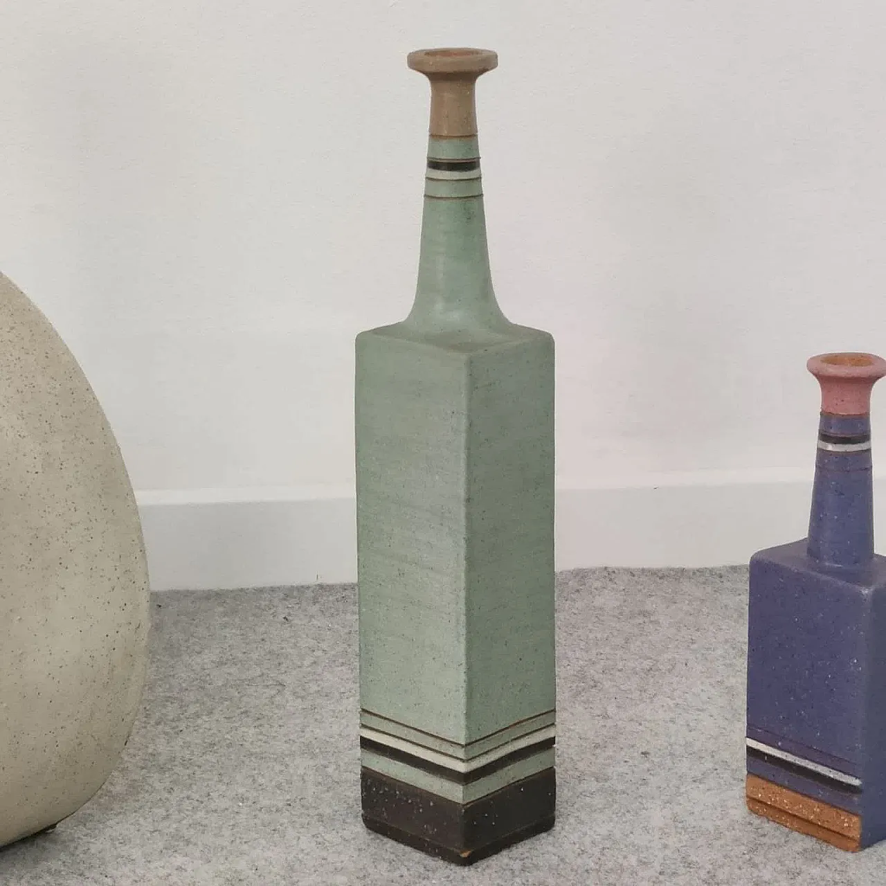 3 vasi decorativi terracotta nello stile di Bruno Gambone,  70s 3