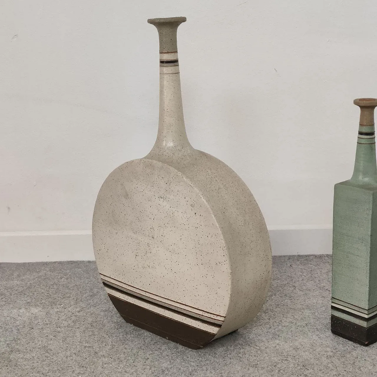 3 vasi decorativi terracotta nello stile di Bruno Gambone,  70s 4