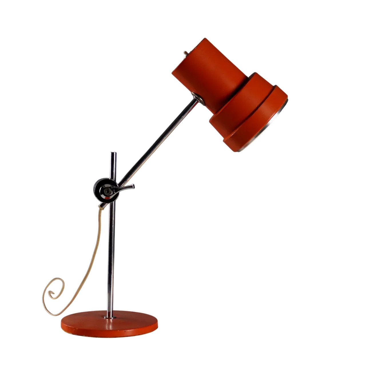 Lampada a sospensione in metallo cromato e plastica, '900 11