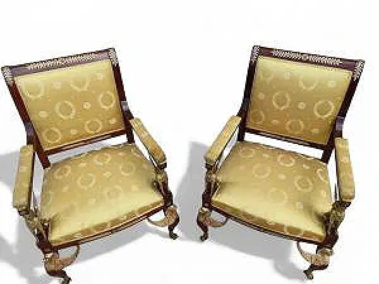 Pair of mahogany armchairs, late 19th century 5