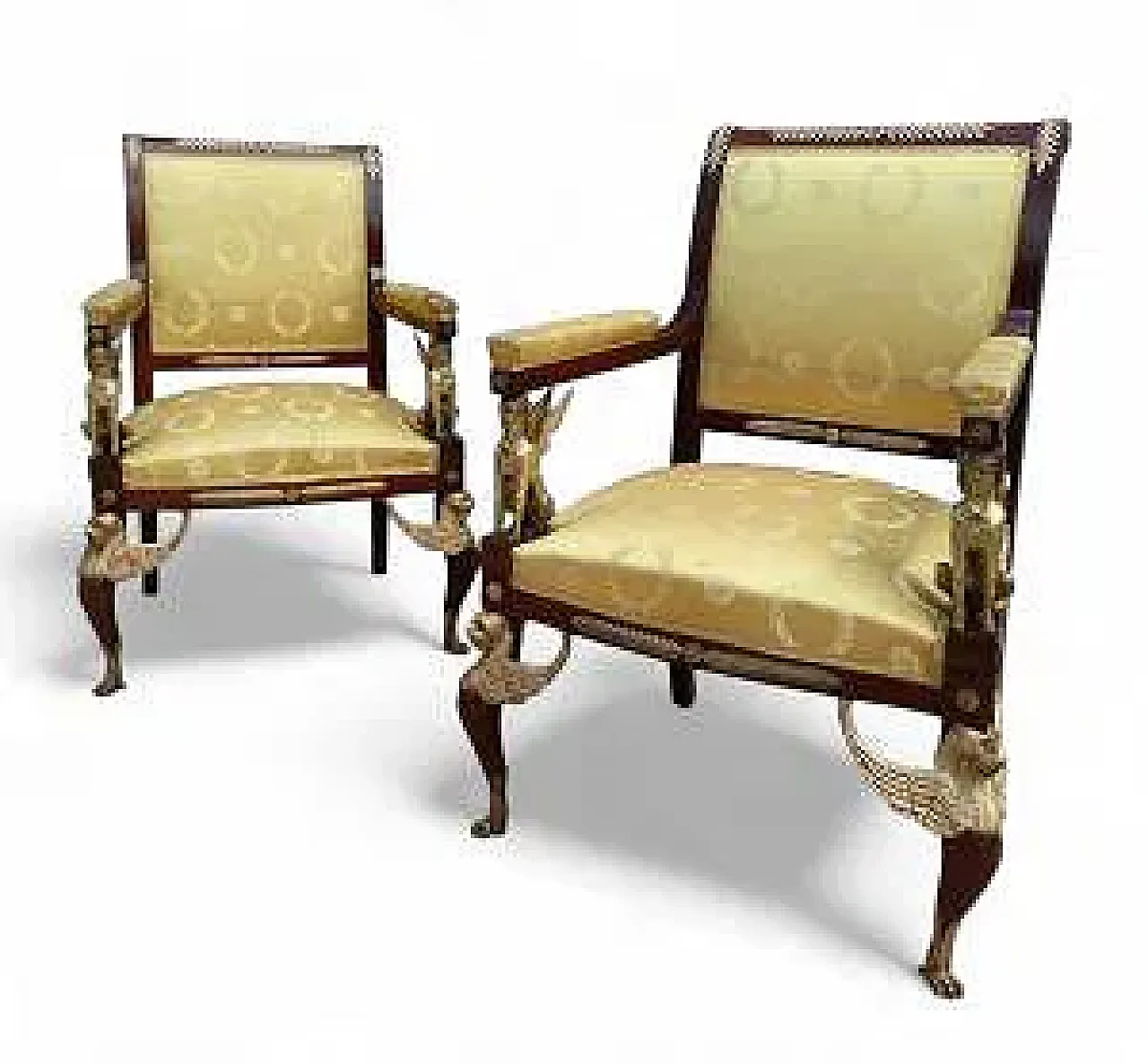 Pair of mahogany armchairs, late 19th century 6