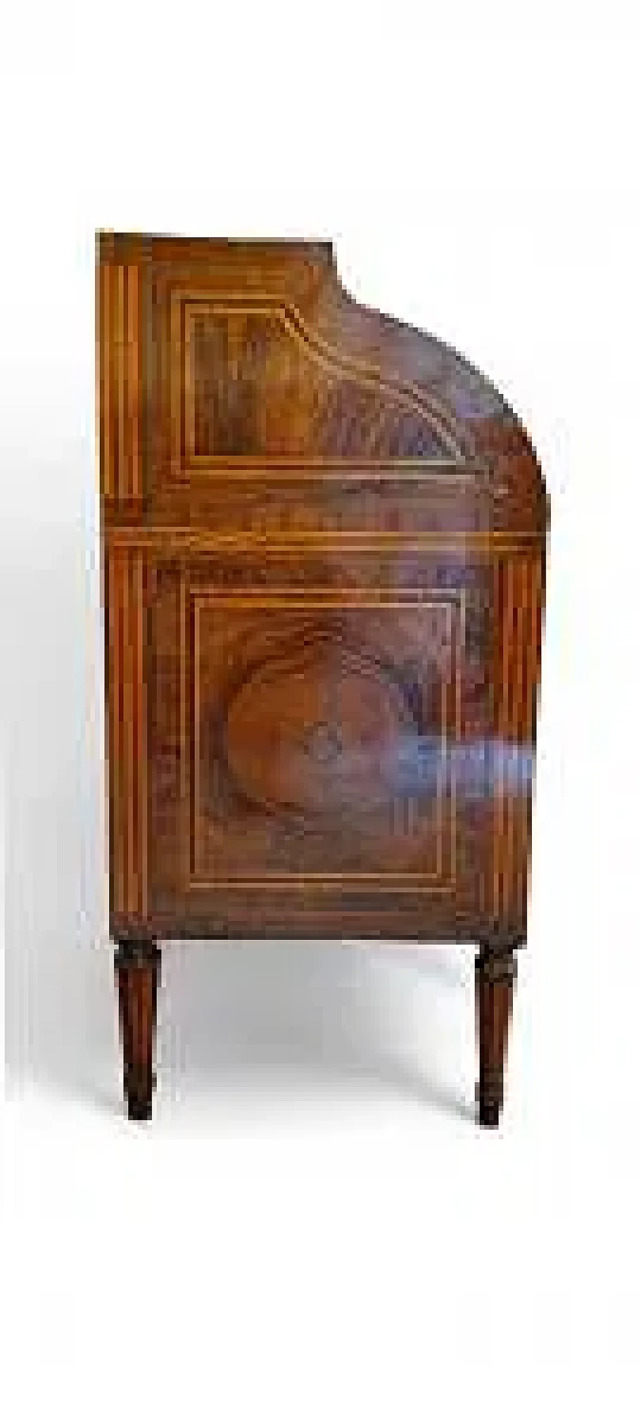 Secretaire a cilindro genovese in legno, fine '700 3