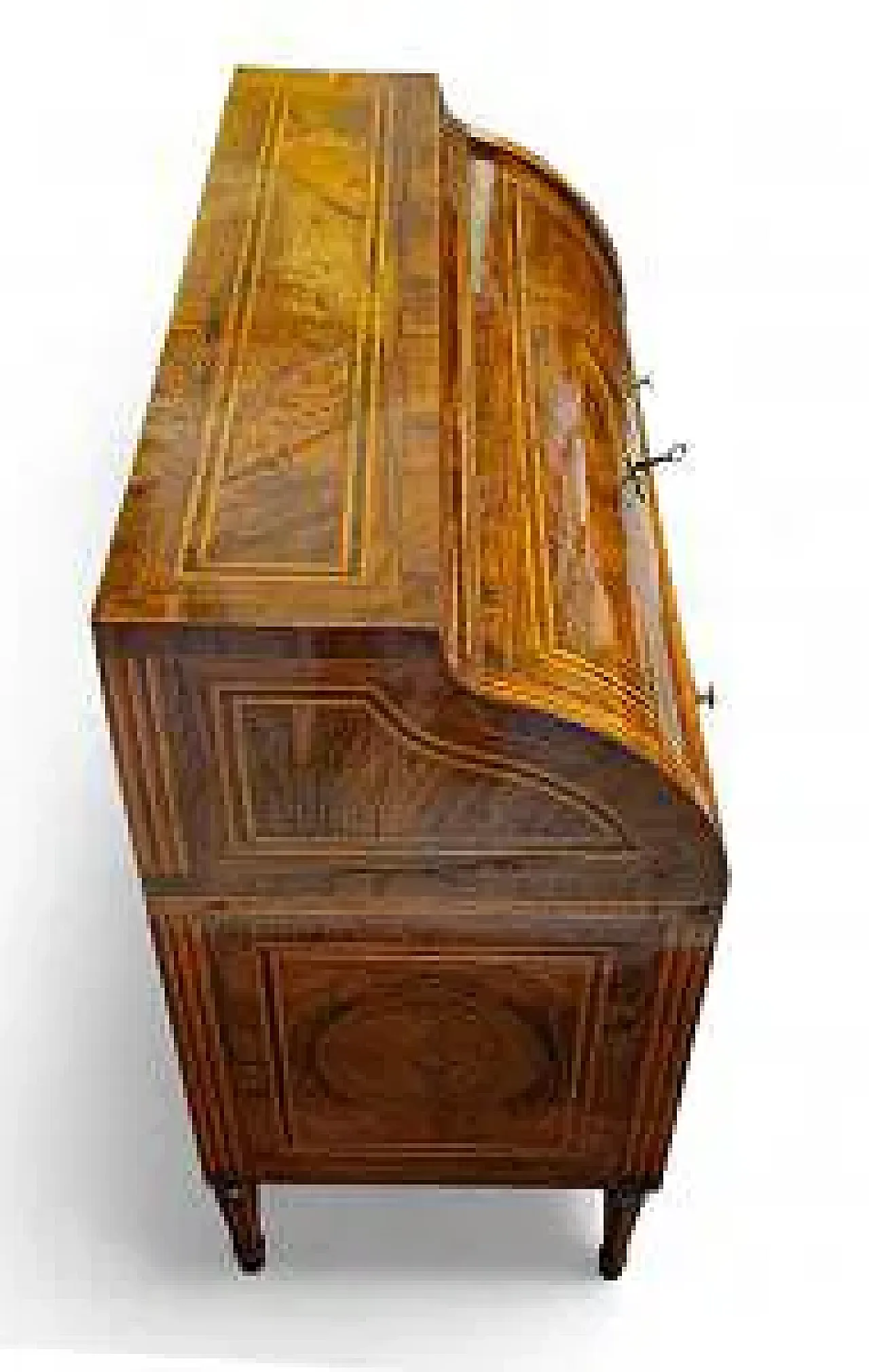 Secretaire a cilindro genovese in legno, fine '700 5