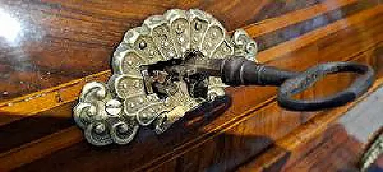 Secretaire a cilindro genovese in legno, fine '700 9