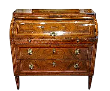 Genoese wooden cylinder secretaire, late 18th century