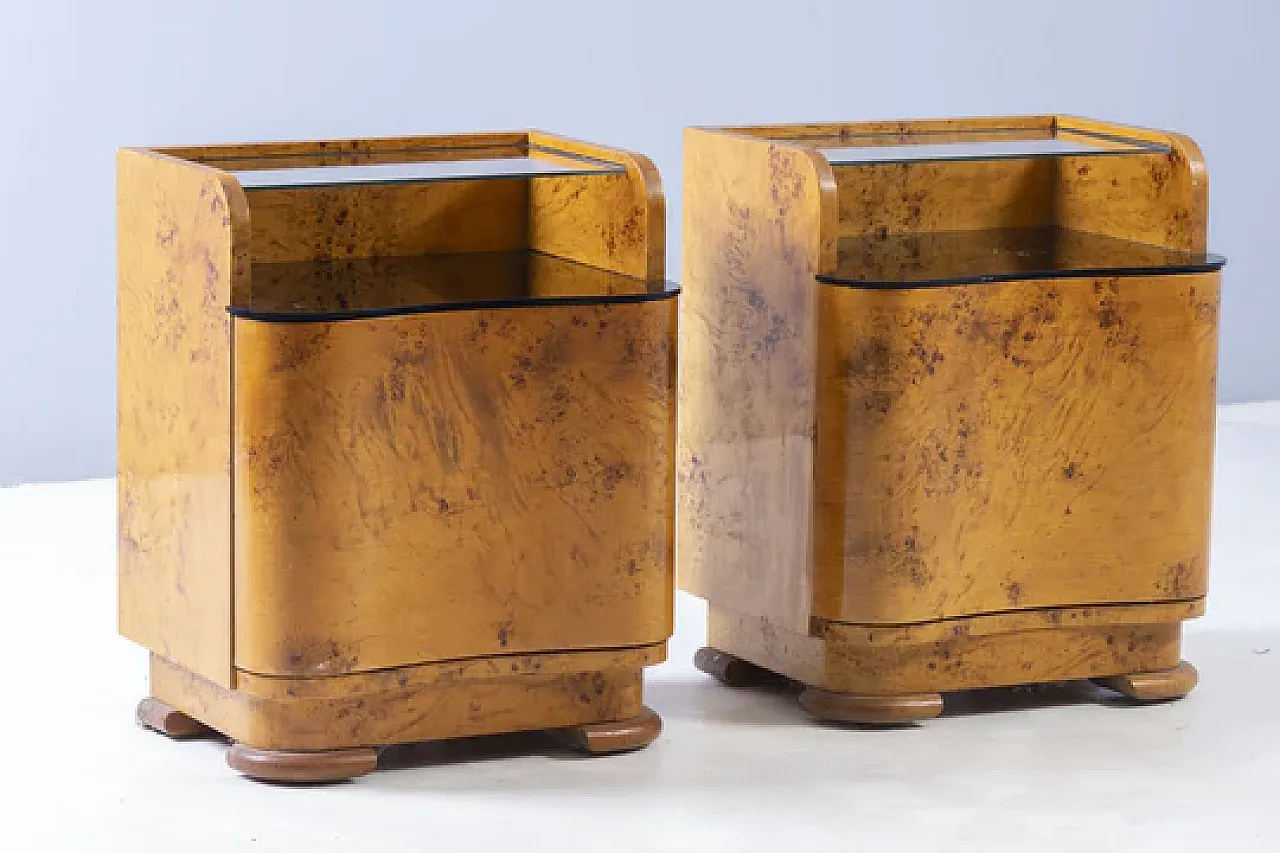 Coppia di comodini di UP Závody, anni '50 5