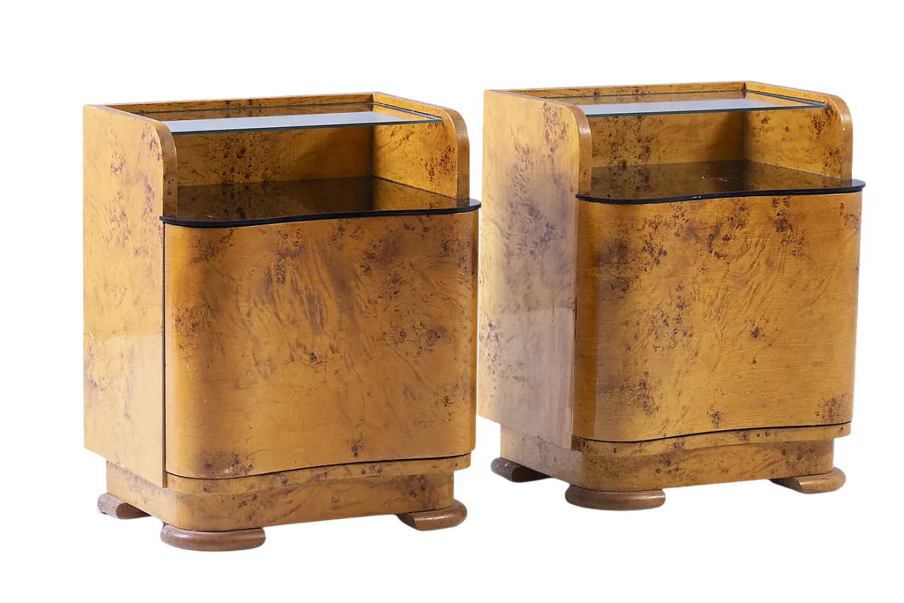 Coppia di comodini di UP Závody, anni '50 9