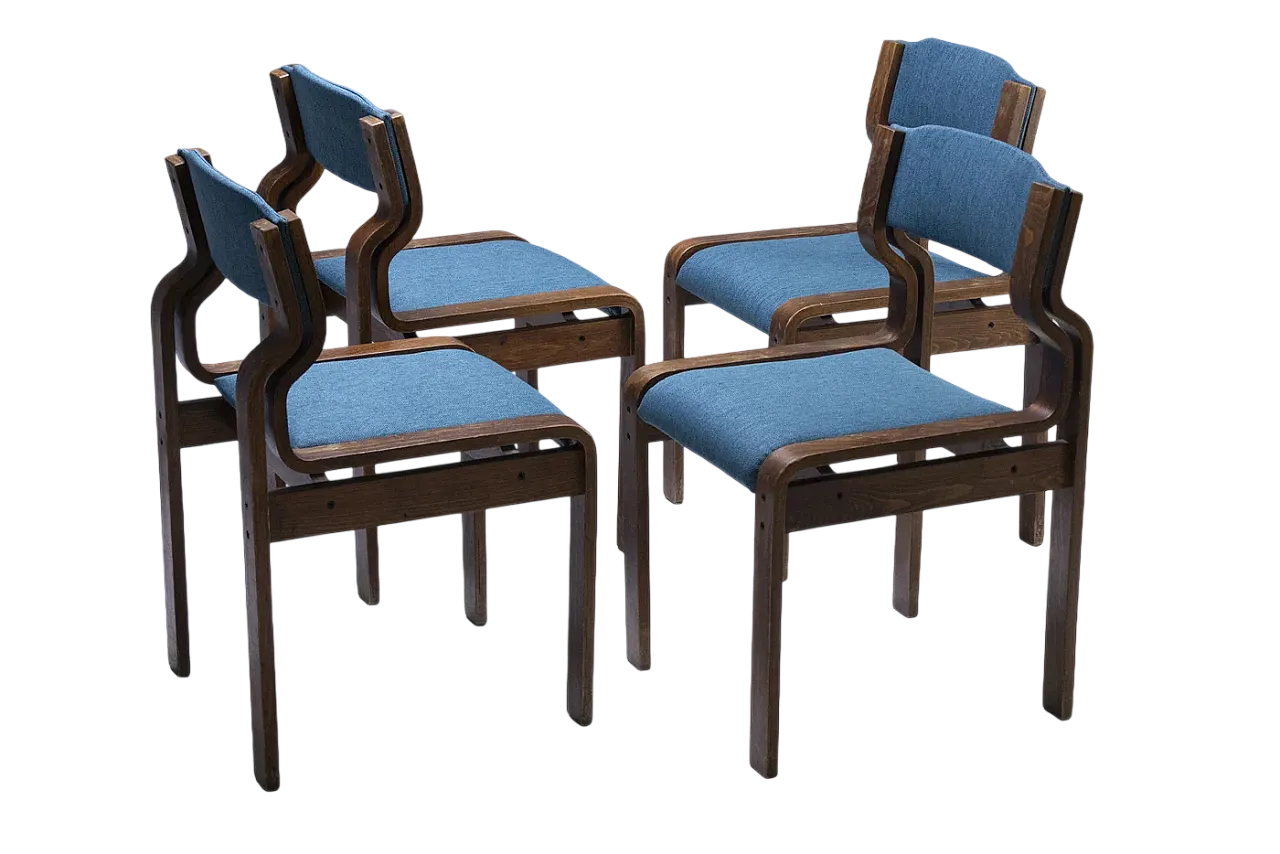 4 sedie da pranzo di Ludvík Volák, anni '60 8