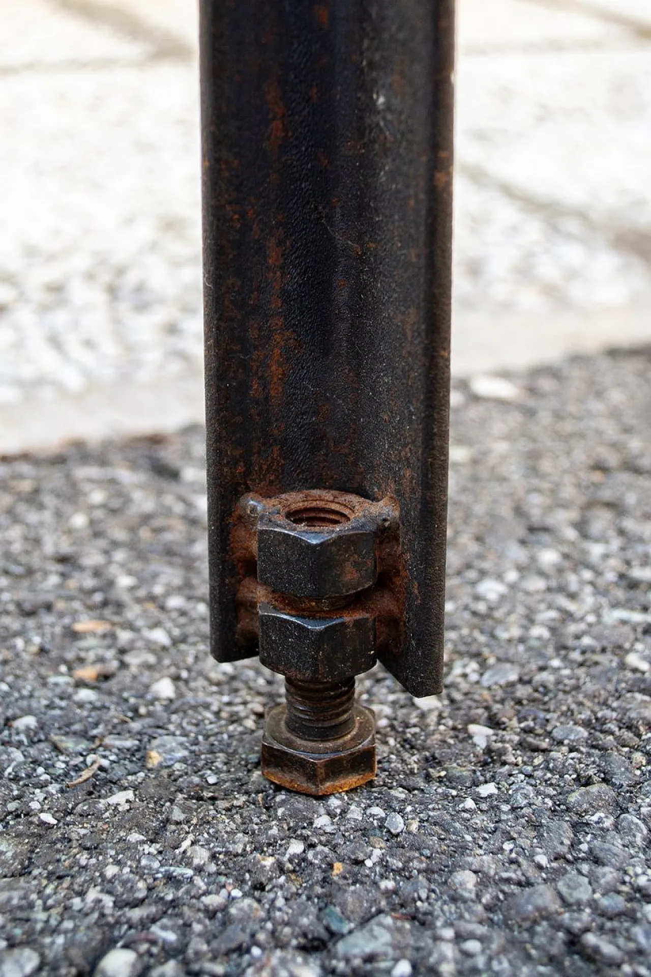 Iron and galvanized sheet metal table by Toni Cordero, 1980s 6