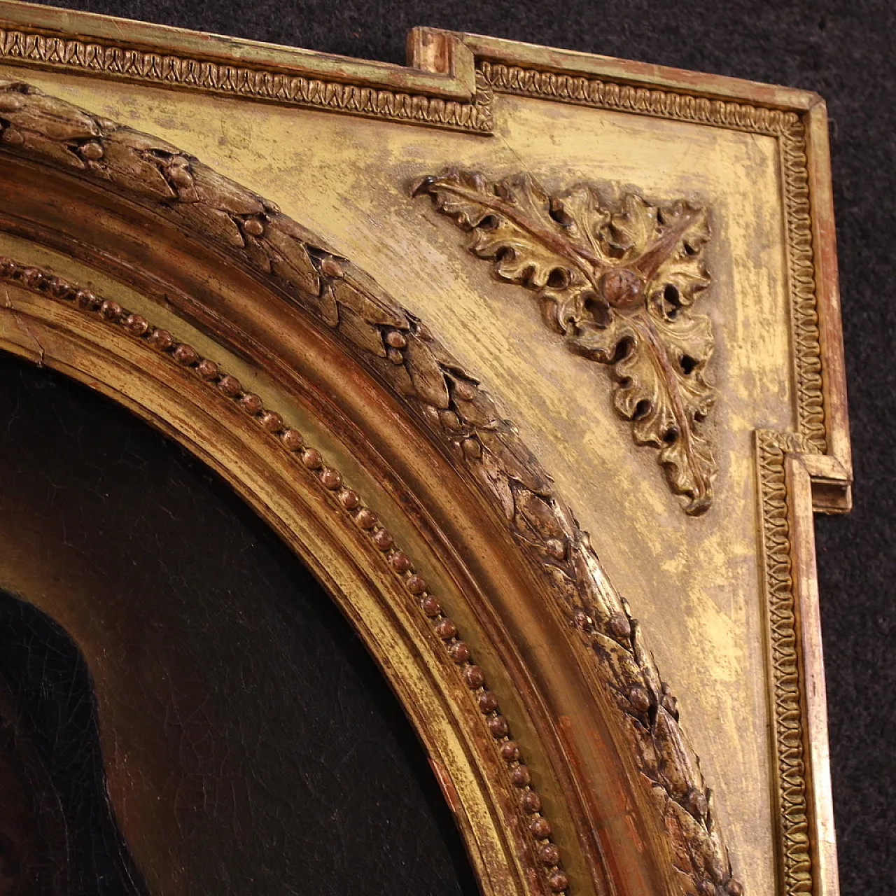 Ancient Italian painting, Virgin of Sorrows, 17th century 9