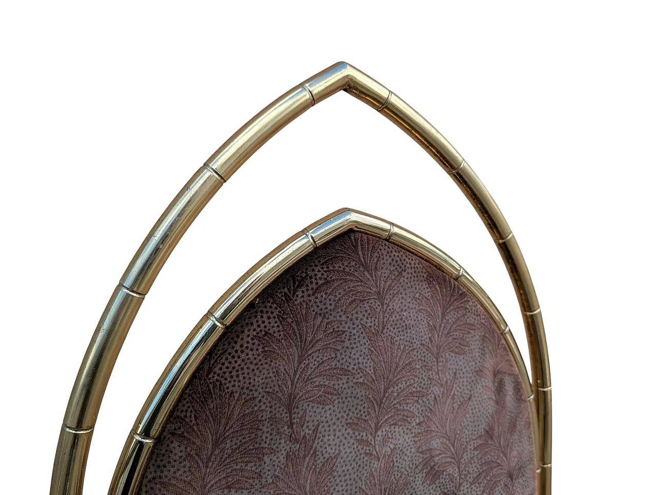 4 Italian gilt brass dining chairs, 1970s 10