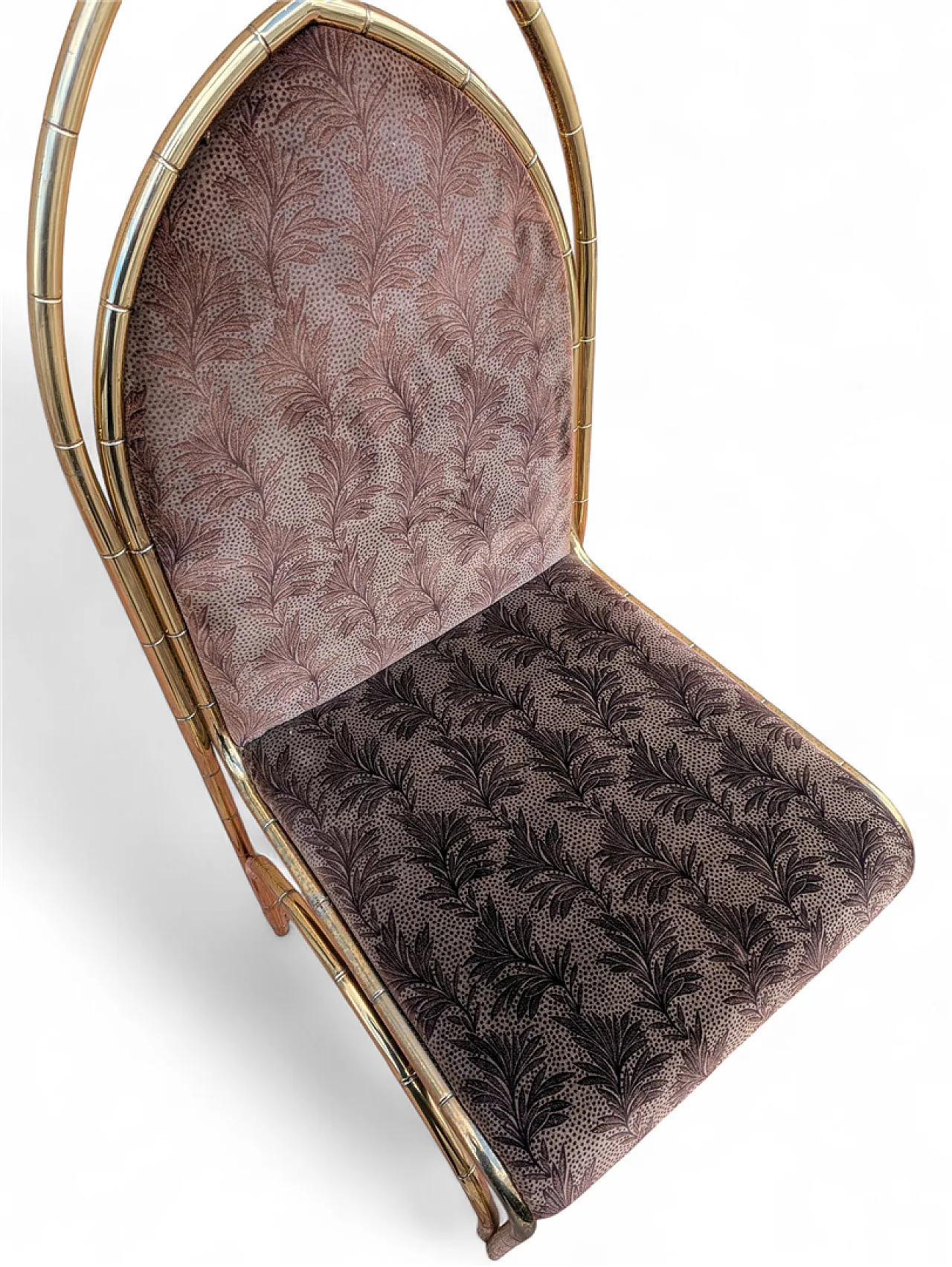 4 Italian gilt brass dining chairs, 1970s 16