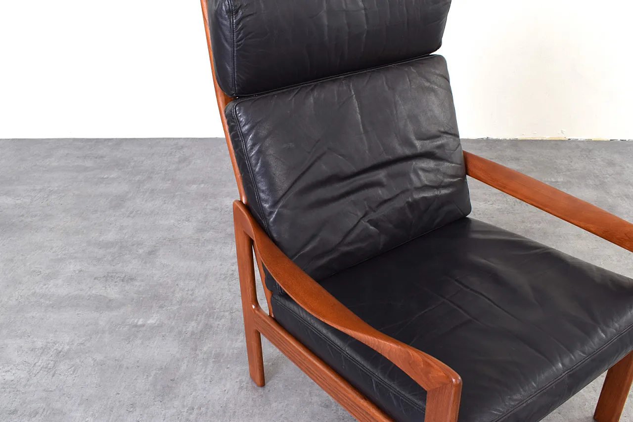 Coppia di poltrone in teak di Illum Wikkelsø per Niels Eilersen, 1970 12