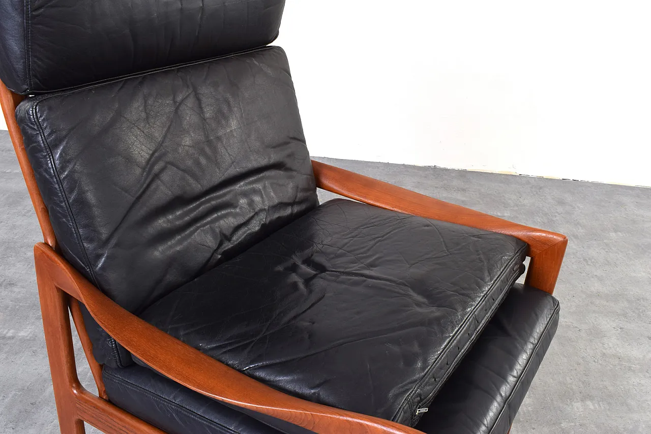 Coppia di poltrone in teak di Illum Wikkelsø per Niels Eilersen, 1970 15