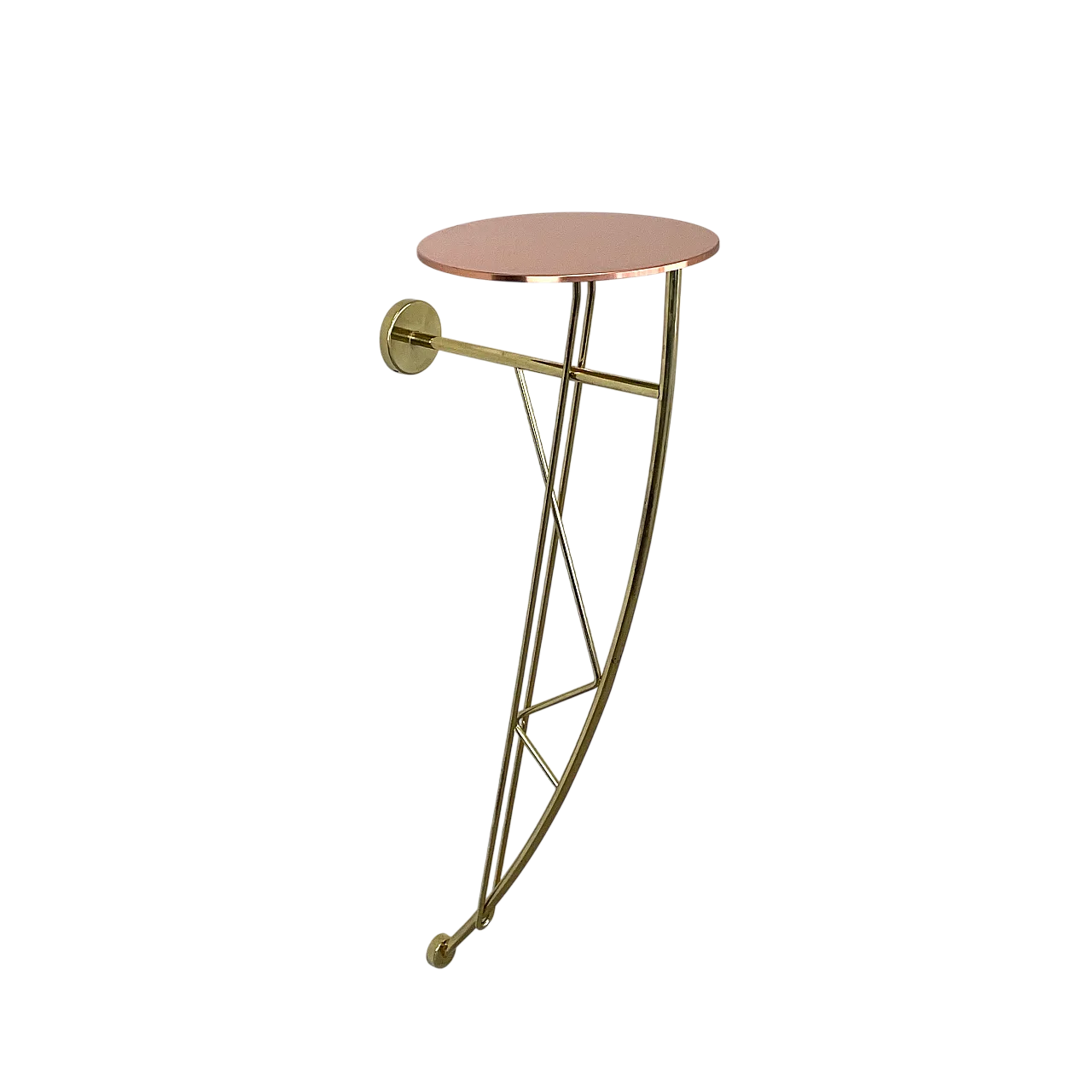 Hanging console in brass and copper produced by Driade, Italy, 1990s 29