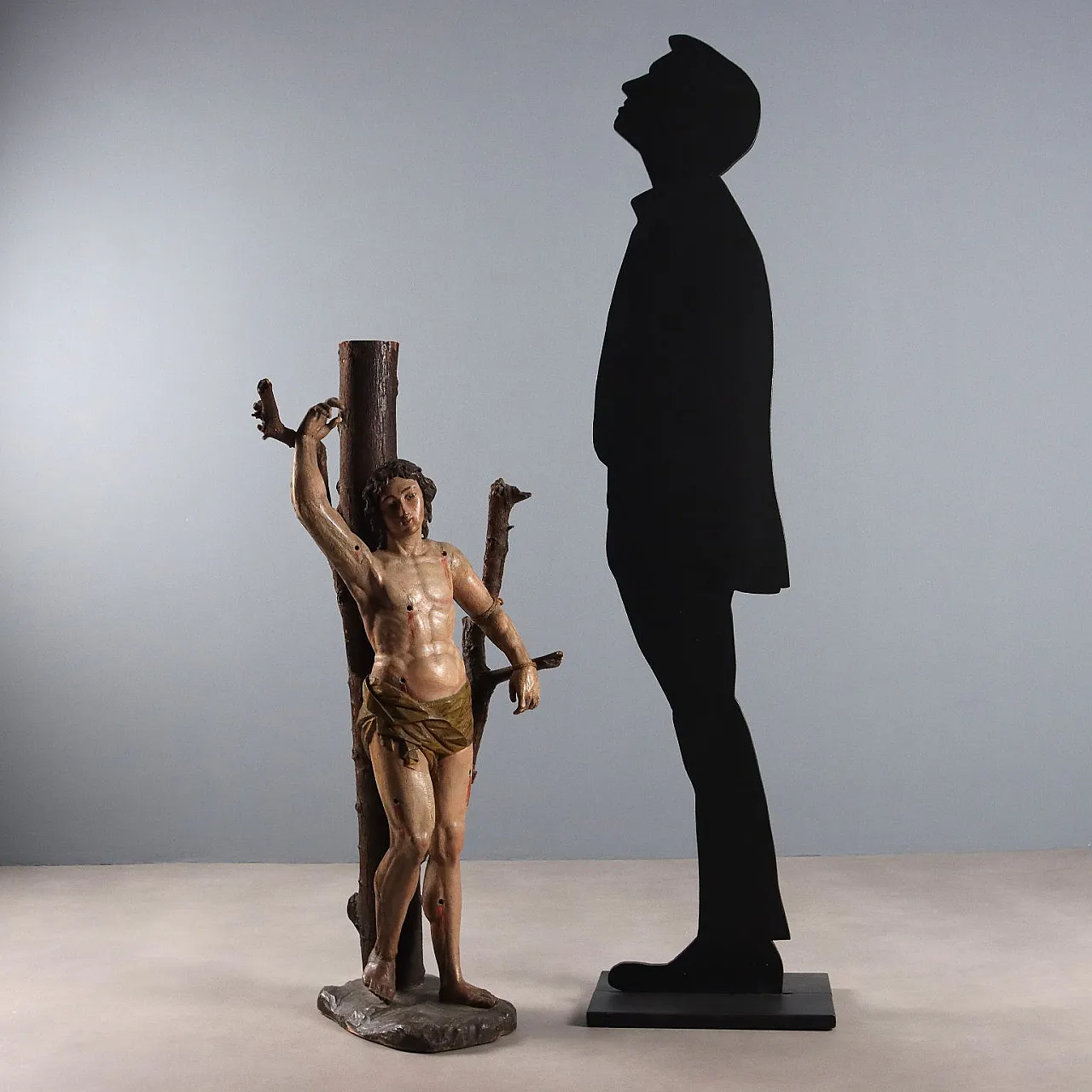 Scultura a tutto tondo di San Sebastiano, fine '600 2