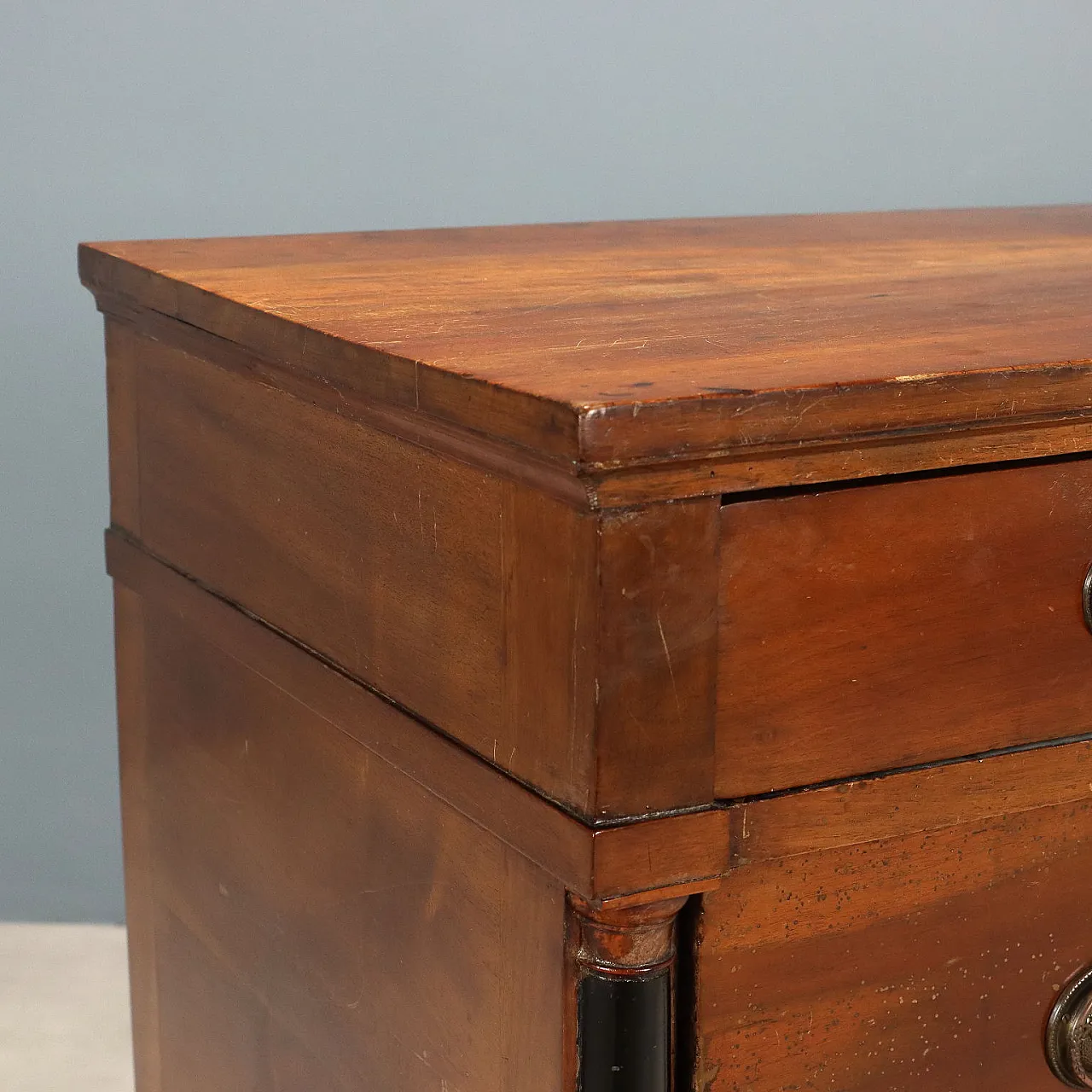 Impero walnut chest of drawers, early 19th century 5