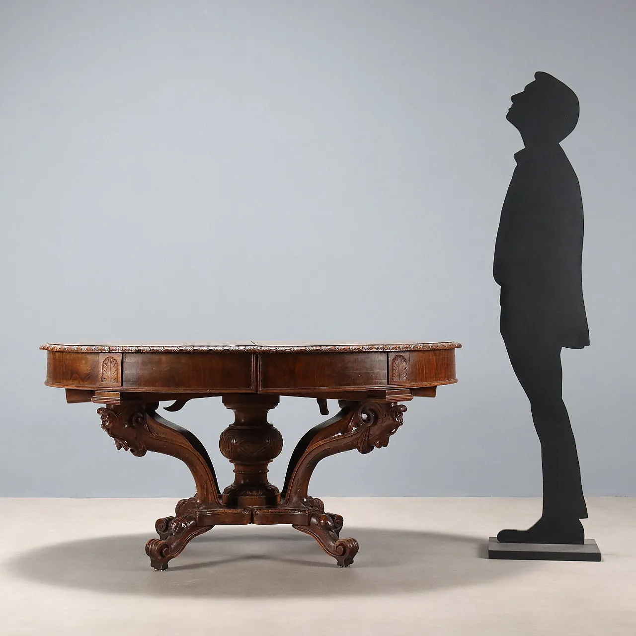 Tavolo allungabile in noce, '800 3