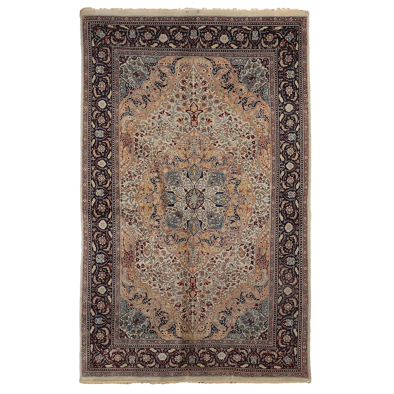 Cotton and wool Jaipur carpet with fine knot, late 20th century 1