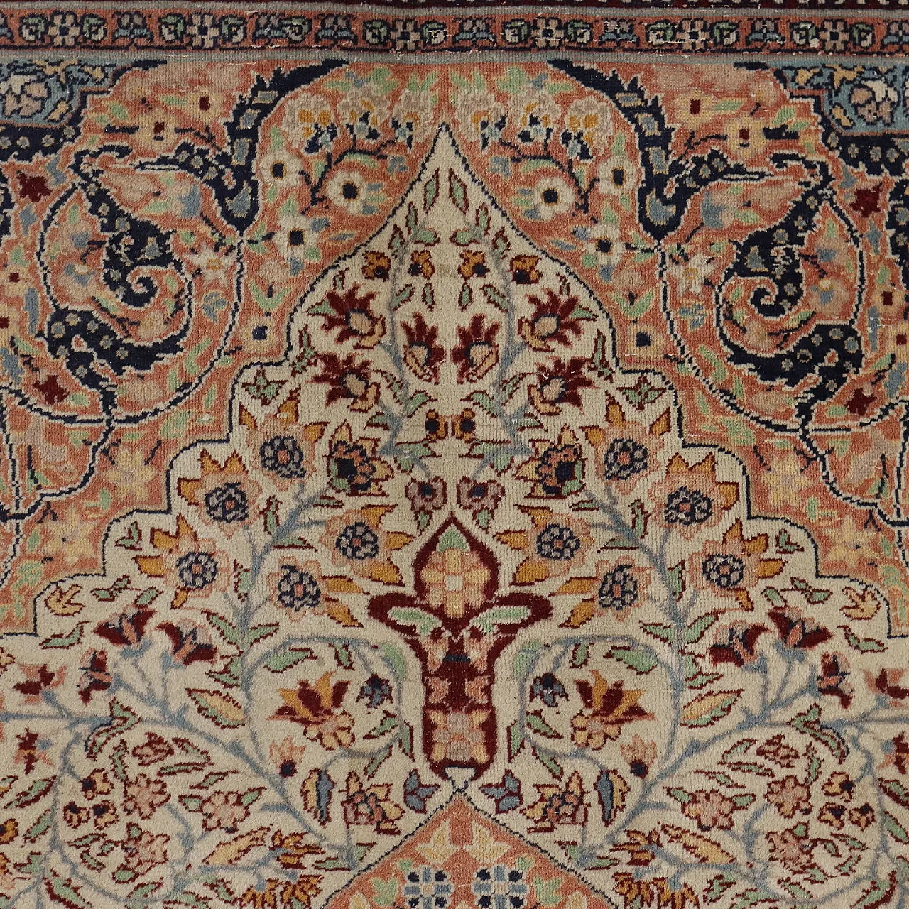 Cotton and wool Jaipur carpet with fine knot, late 20th century 4