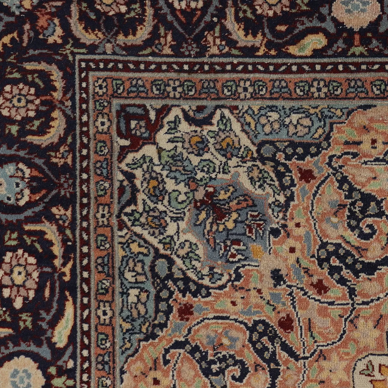 Cotton and wool Jaipur carpet with fine knot, late 20th century 5