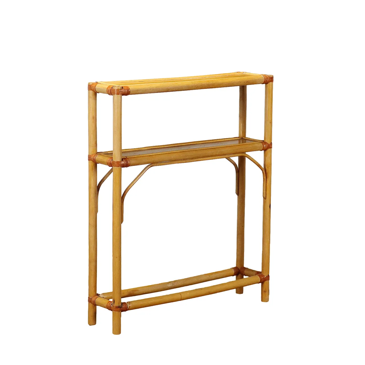 Mobile in bambù con ripiani a giorno, anni '80 1