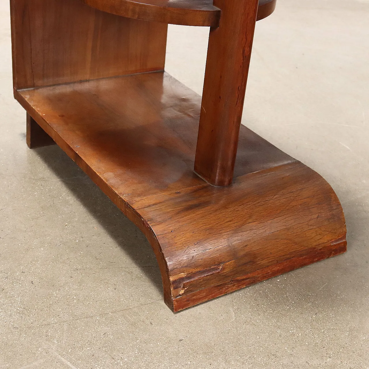 Tavolino Decò  impiallacciato in noce, '900 6