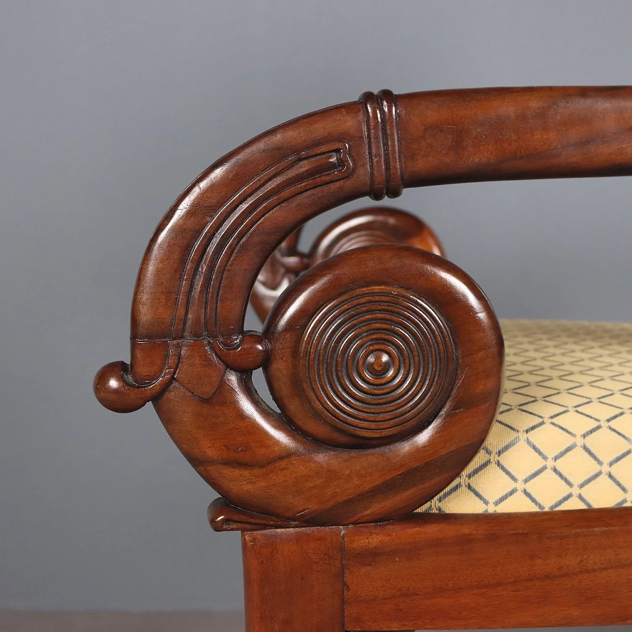 Pair of Luigi Filippo mahogany armchairs, 19th century 6