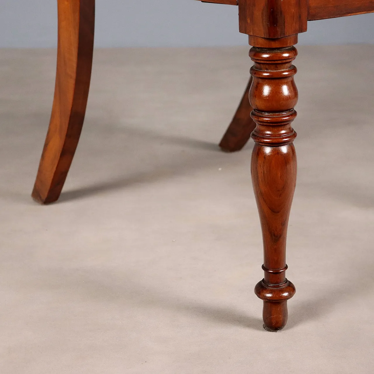 Pair of Luigi Filippo mahogany armchairs, 19th century 9