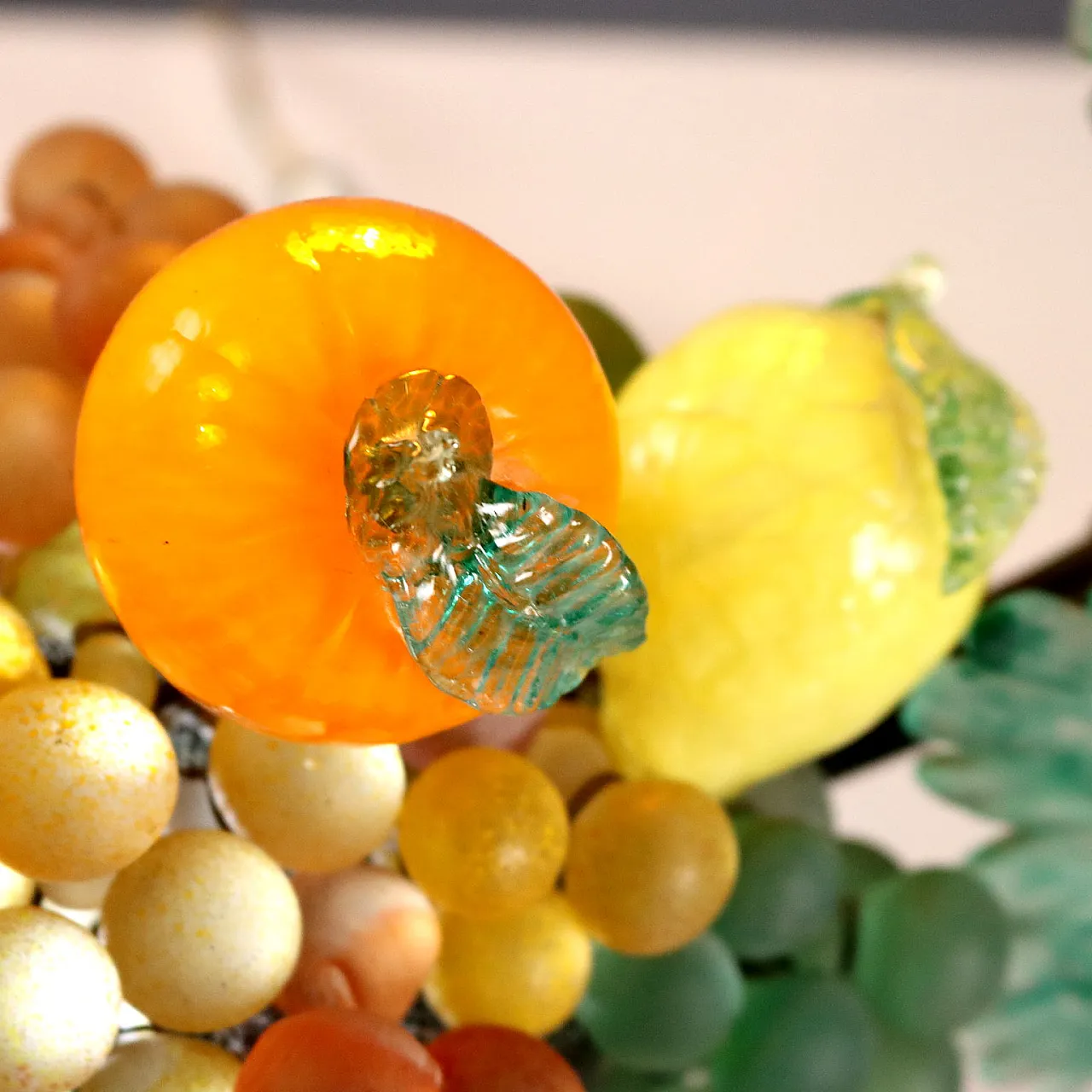 Table lamp in metal and colored glass, 19th century 8