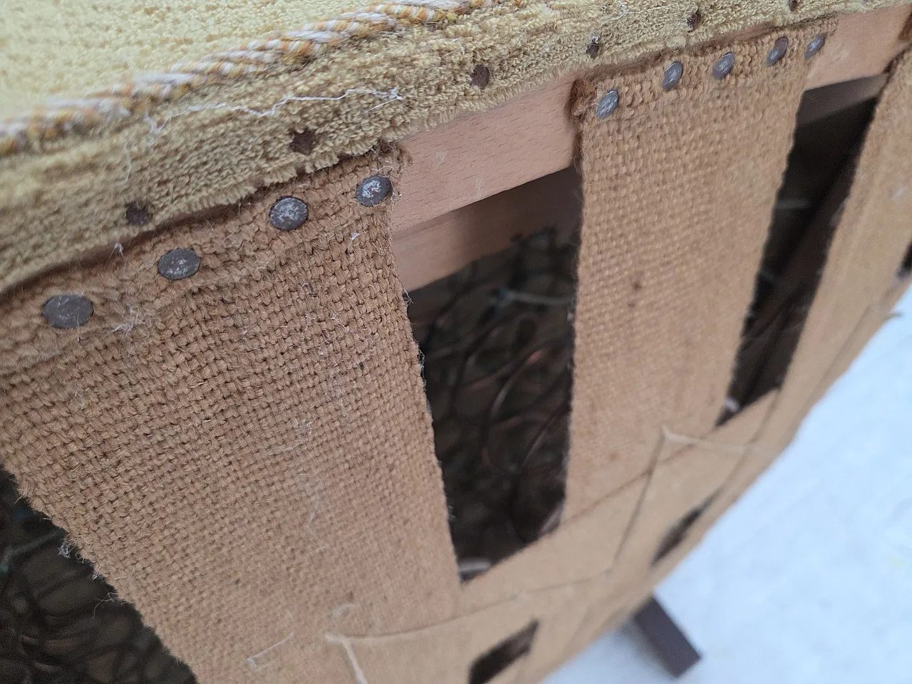 Danish relax chair light green wool, 1960s 17