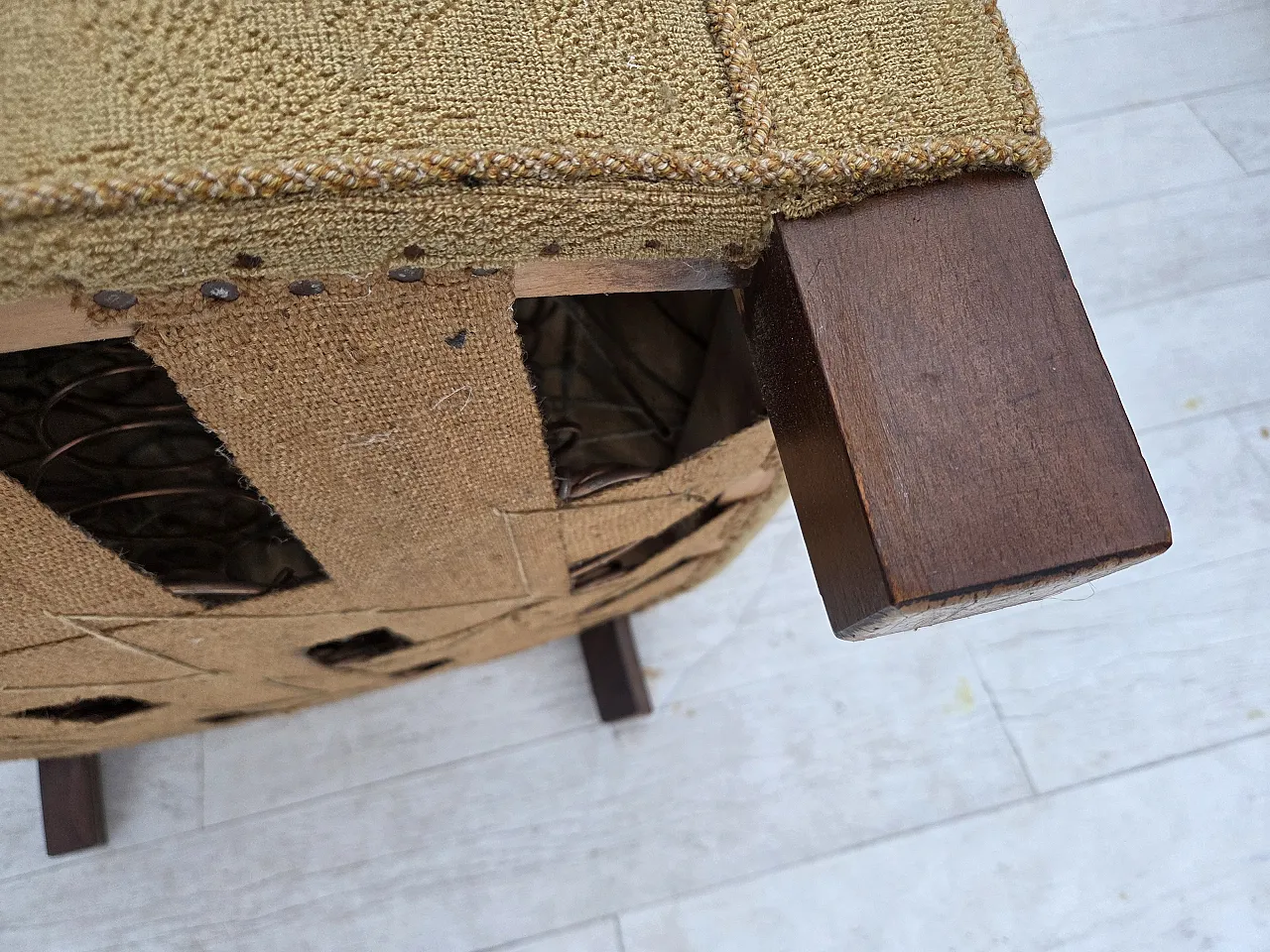 Danish relax chair light green wool, 1960s 18