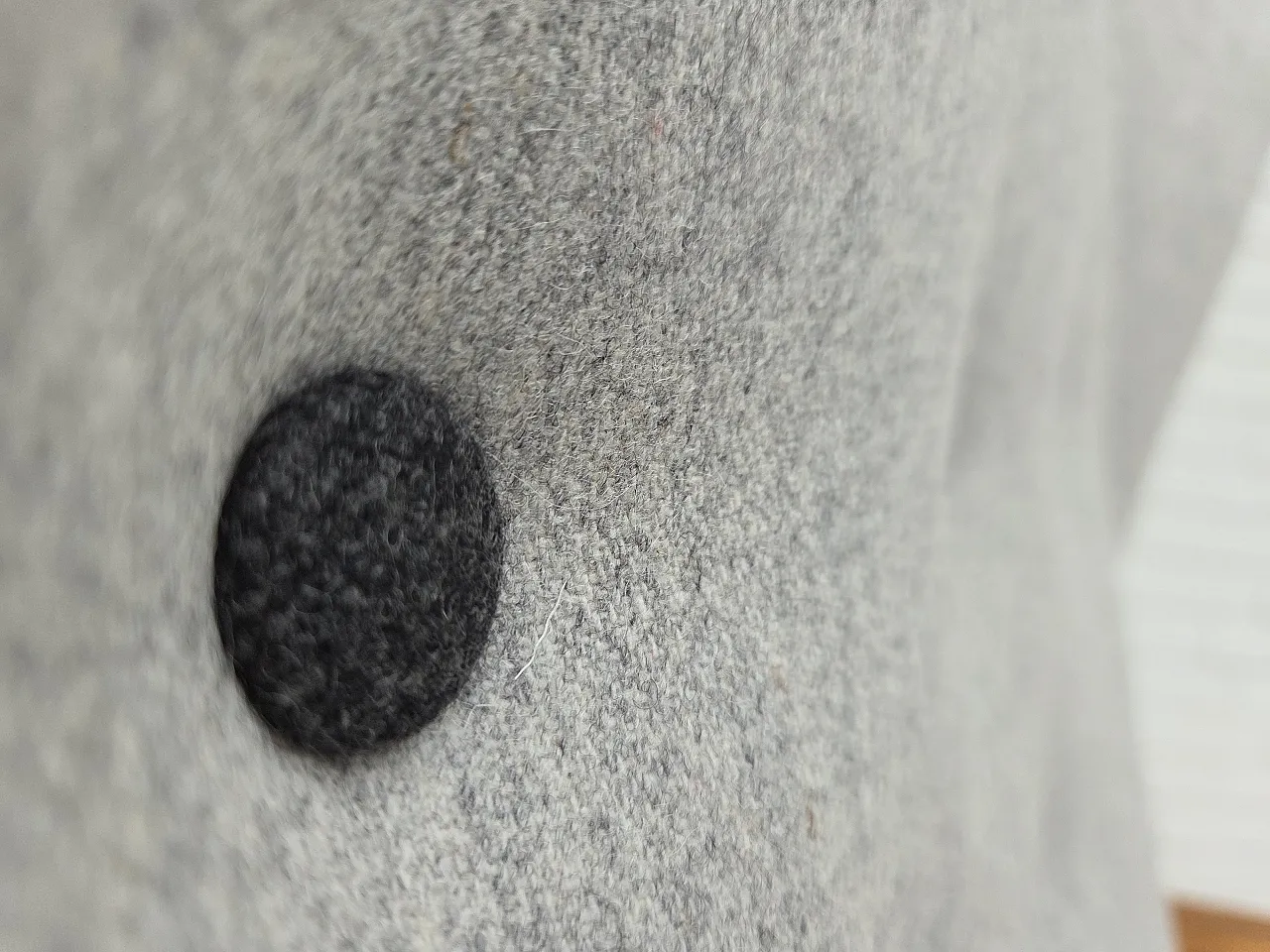 Danish high-backed armchair, wool, oak, 1950s 5