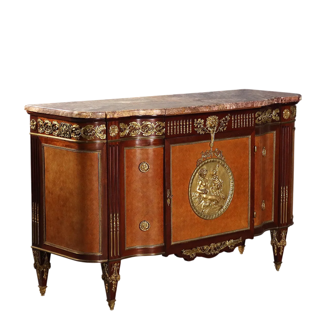 Credenza in stile Luigi XVI in legno e bronzo dorato, '800 11