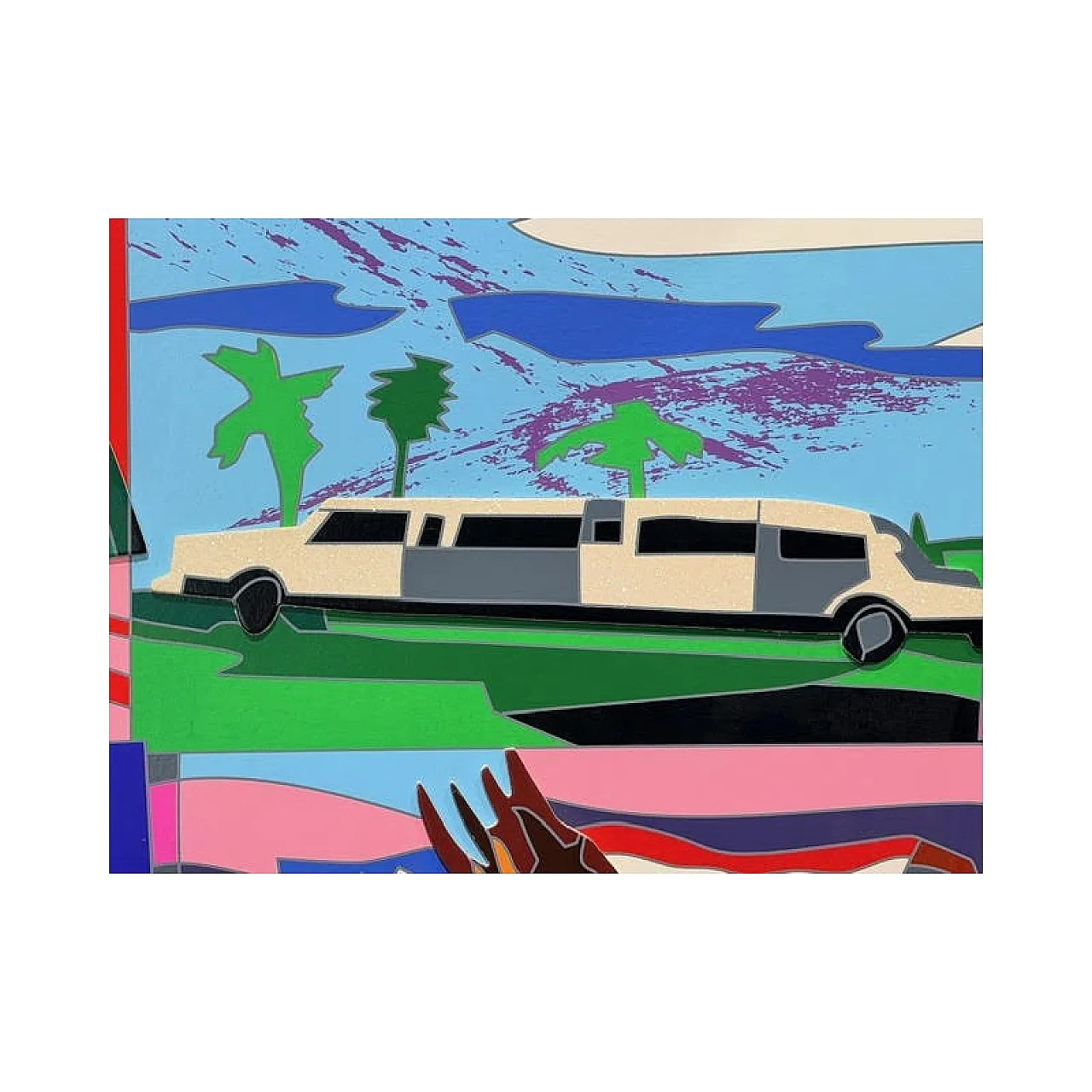 Ugo Nespolo, American Icons, serigrafia polimaterica, anni 2000 5