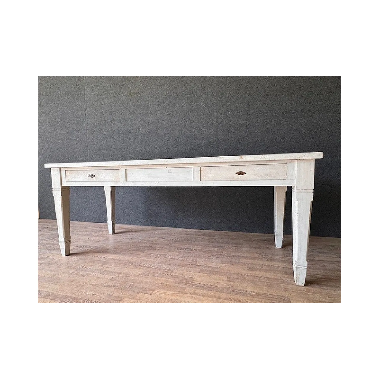 Tavolo da cucina in legno massello, primo '900 3