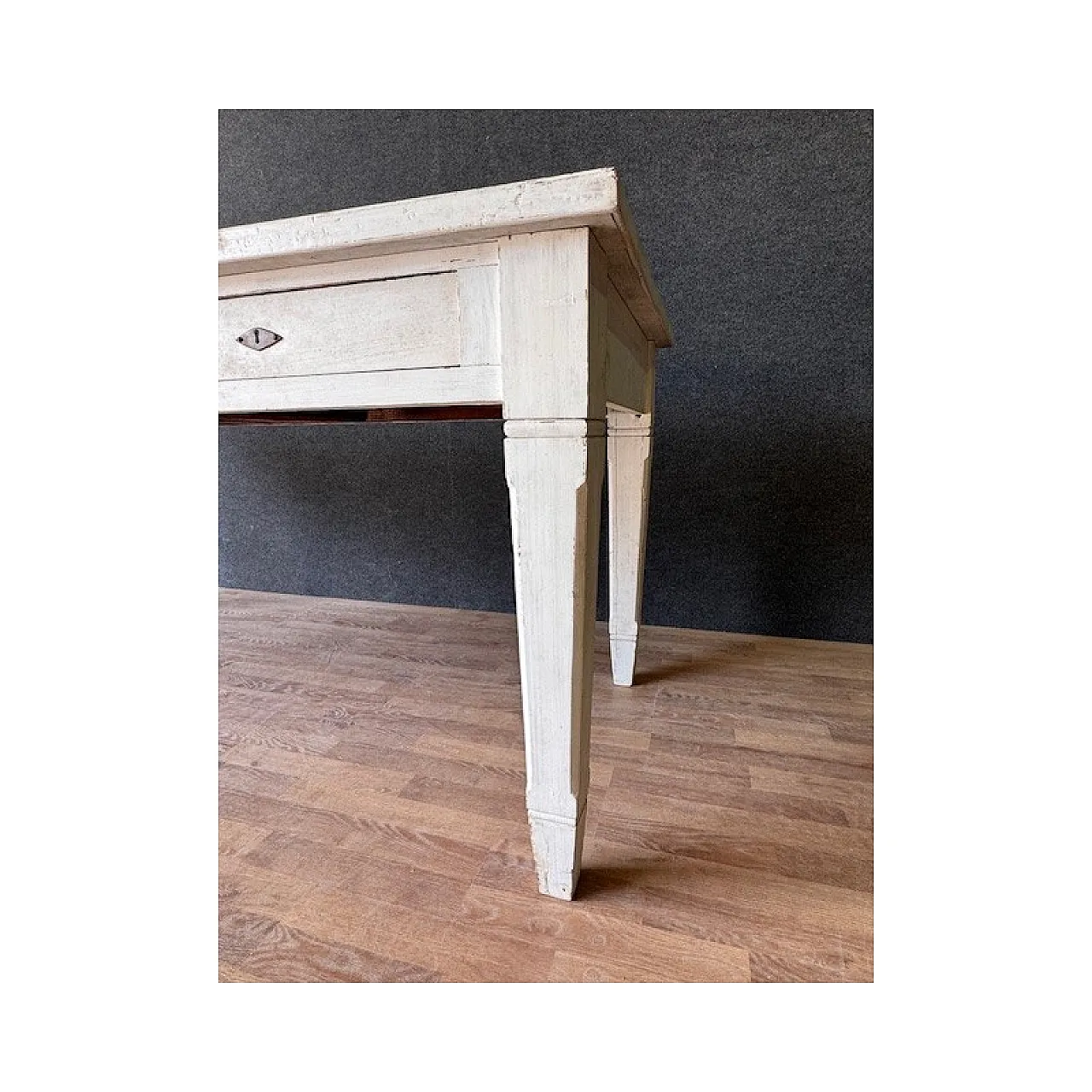 Tavolo da cucina in legno massello, primo '900 4