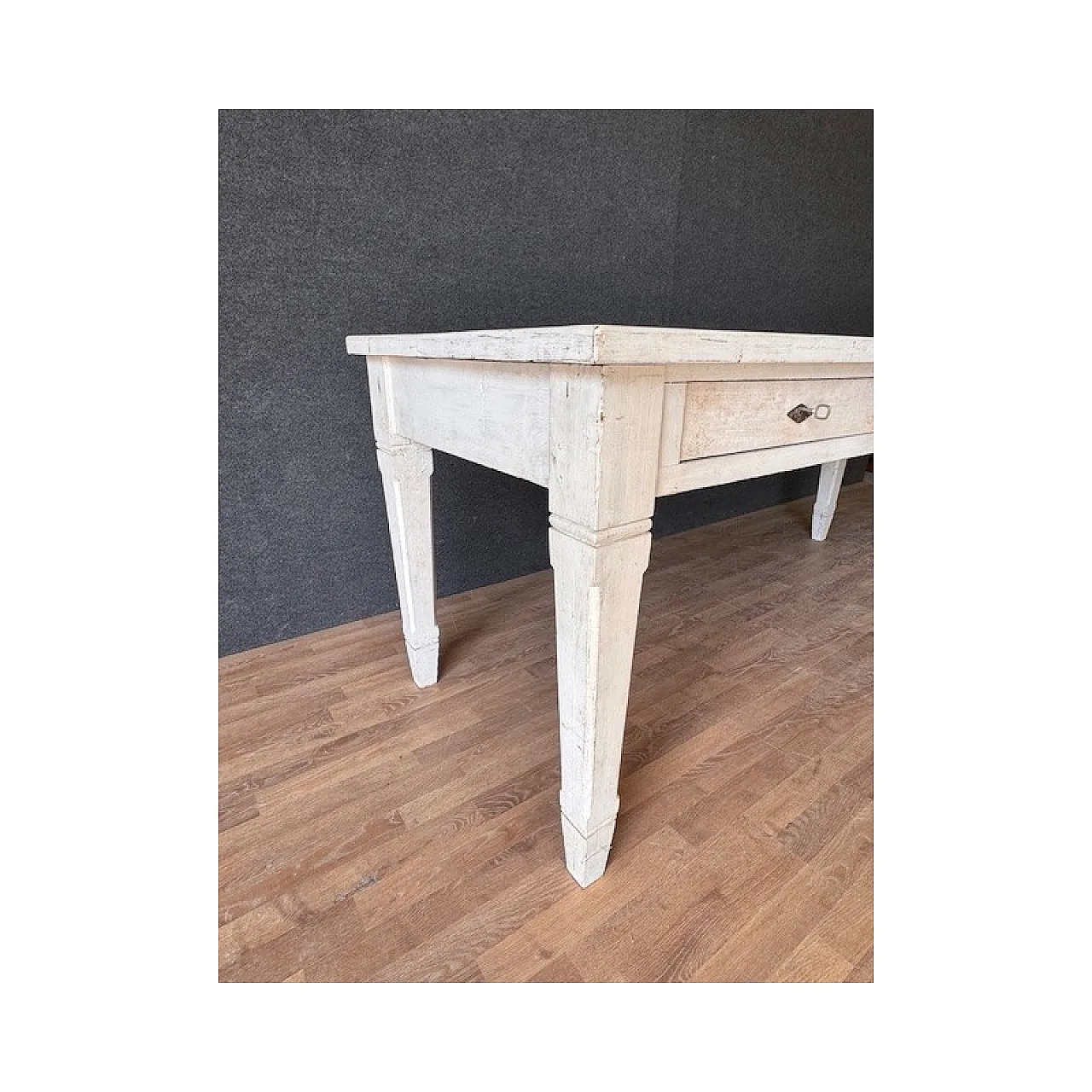 Tavolo da cucina in legno massello, primo '900 5