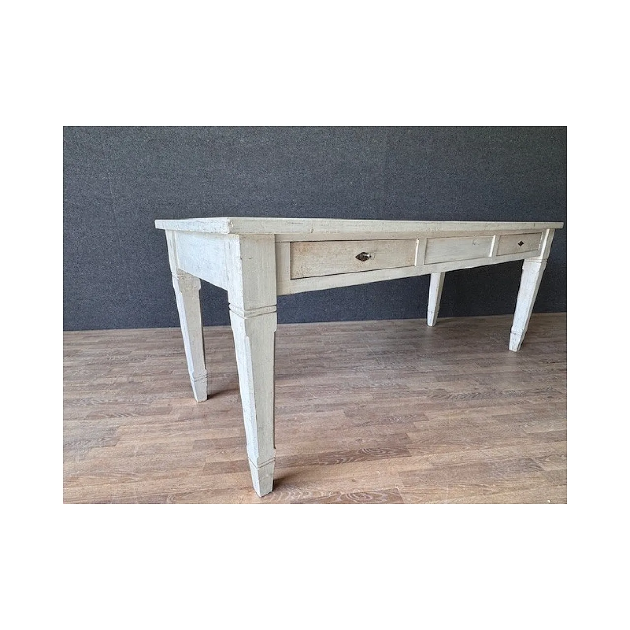 Tavolo da cucina in legno massello, primo '900 6