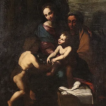 Italian painting, Holy Family, 17th century