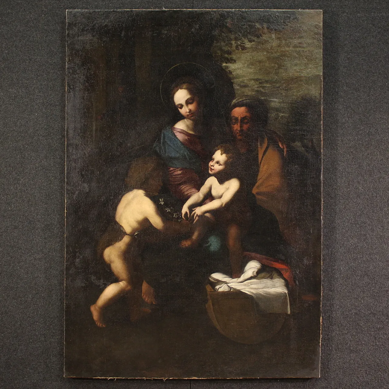 Italian painting, Holy Family, 17th century 2