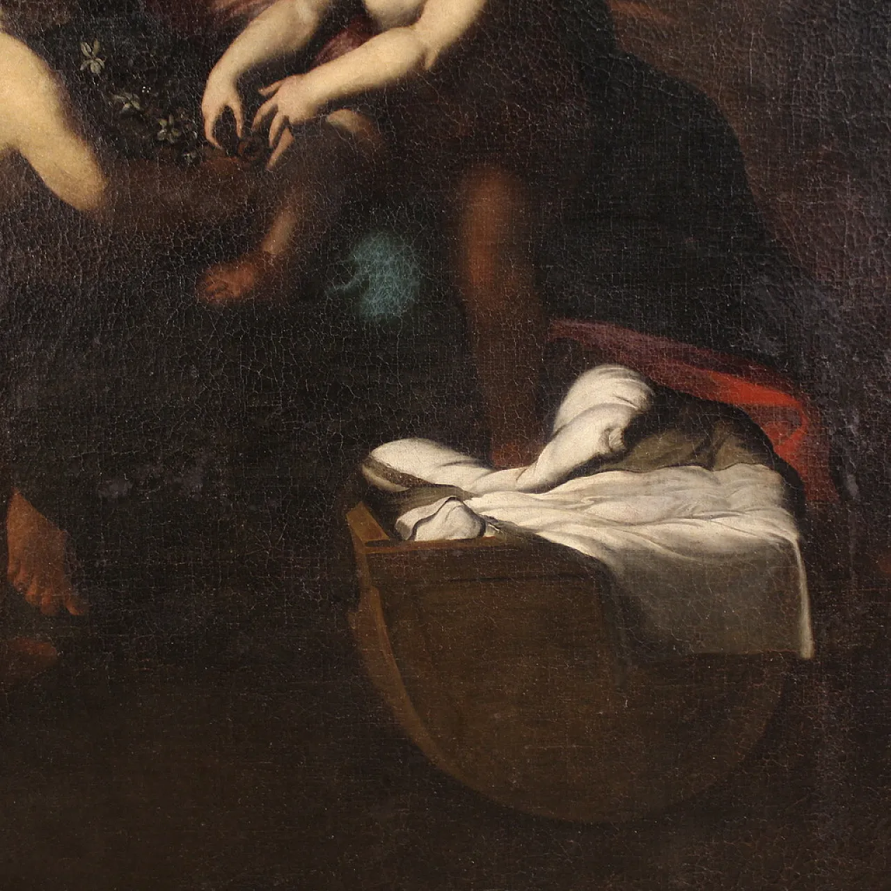 Italian painting, Holy Family, 17th century 5