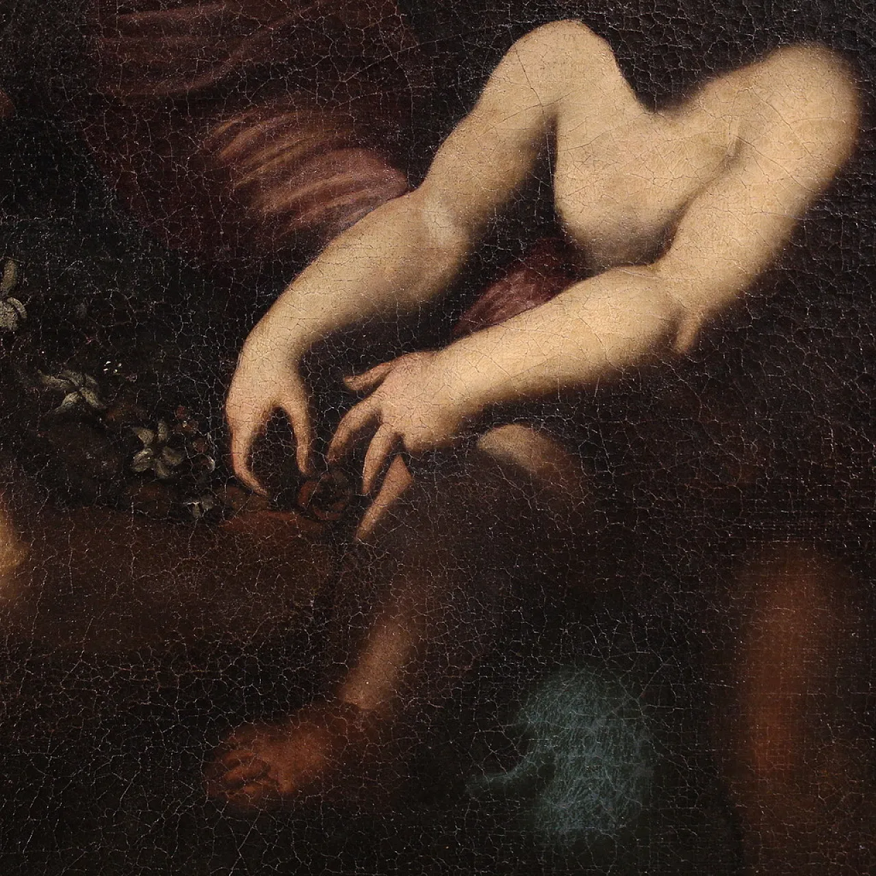 Italian painting, Holy Family, 17th century 6