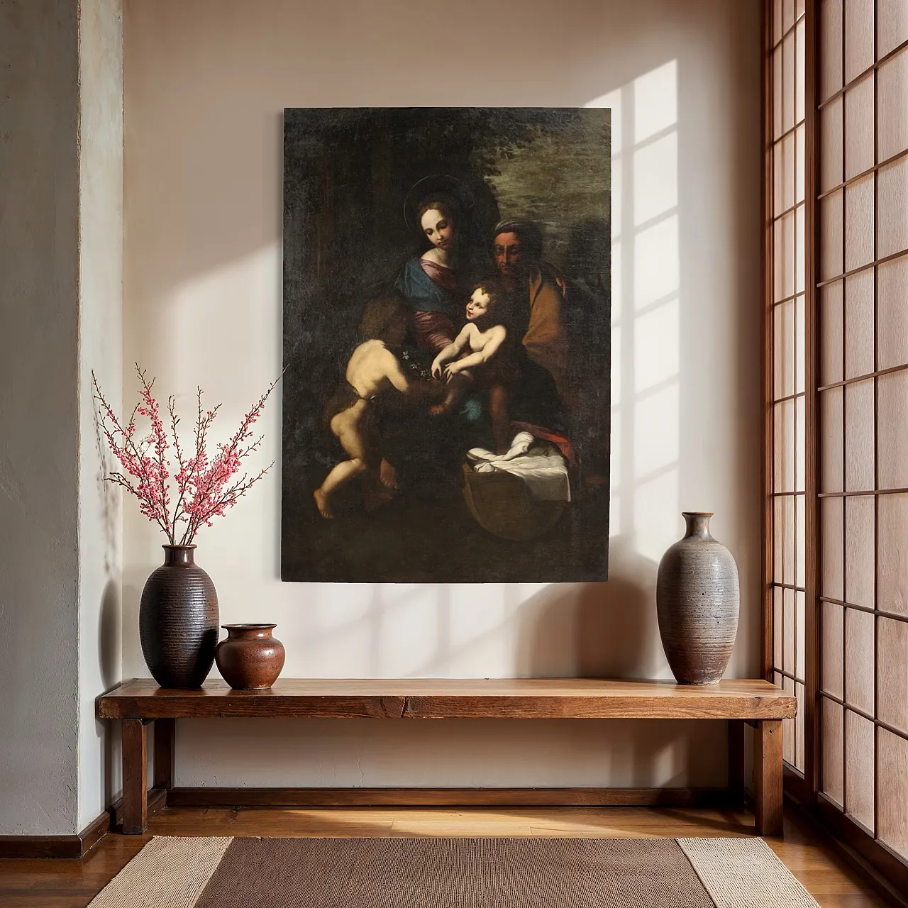 Italian painting, Holy Family, 17th century 13