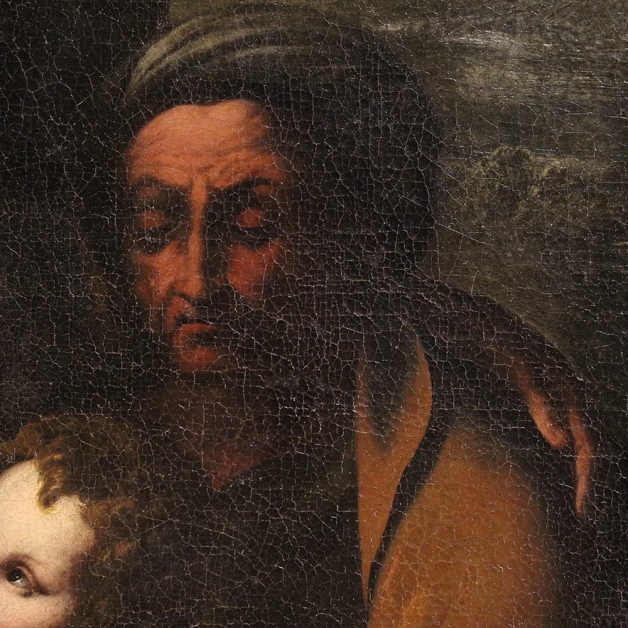 Italian painting, Holy Family, 17th century 15