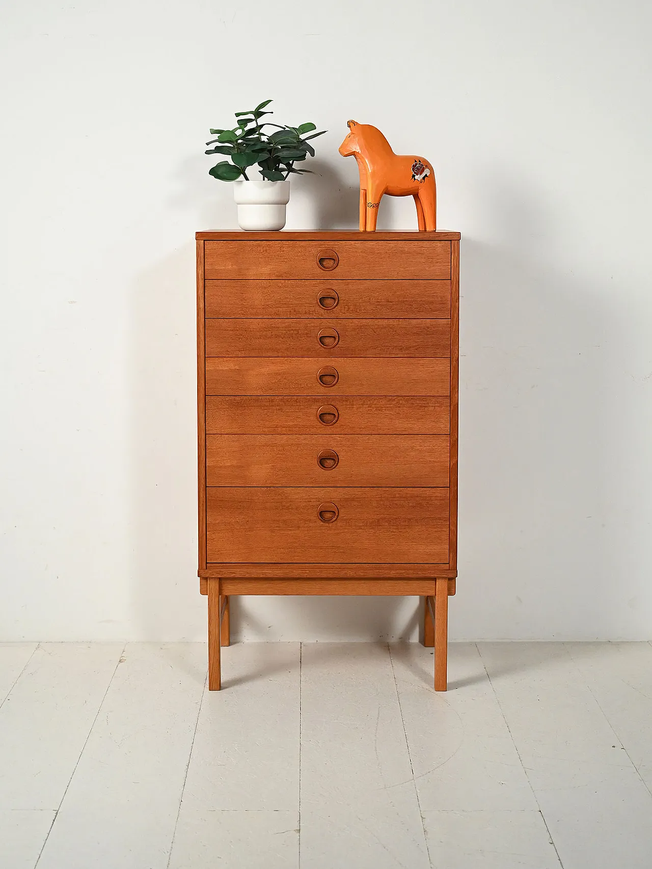 Scandinavian teak chest of drawers with six drawers, 1960s 1